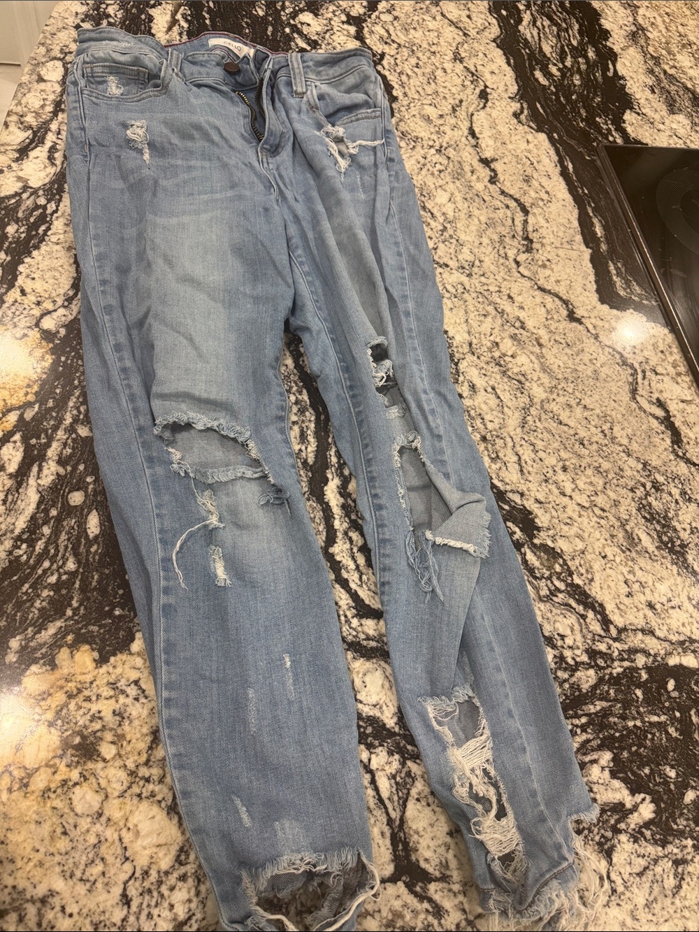 Cello Light Blue Ripped Skinny Jeans